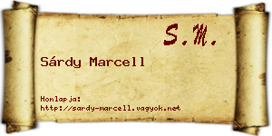 Sárdy Marcell névjegykártya
