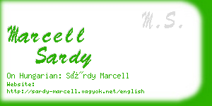 marcell sardy business card